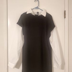 Shein black vest dress